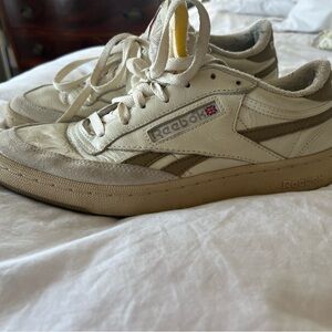 Reebok Cream and Tan Sneakers